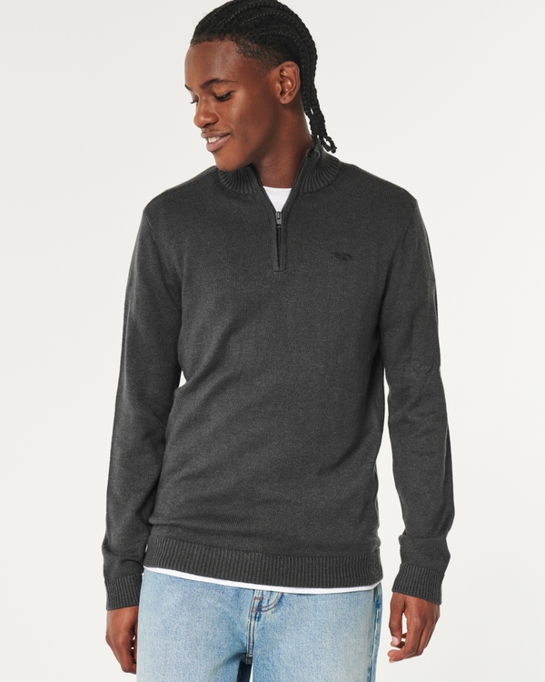 Hollister half zip on sale sweater