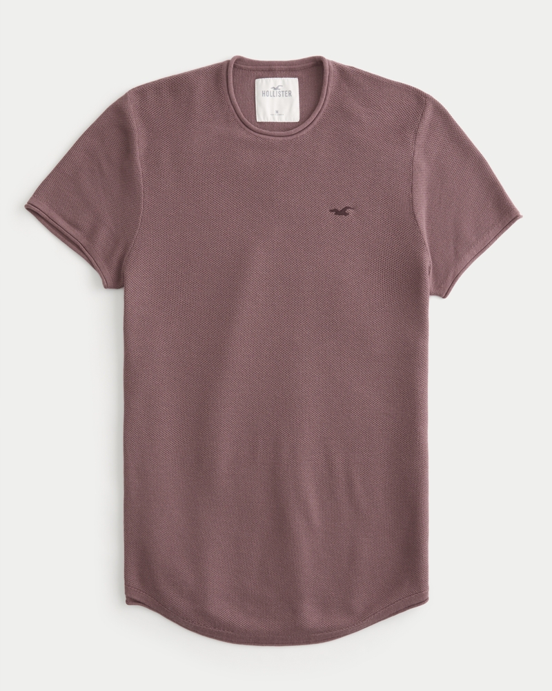 Curved hem tee hollister on sale