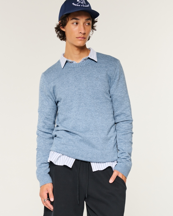 Jersey Crew Sweater, Light Heather Blue view 1