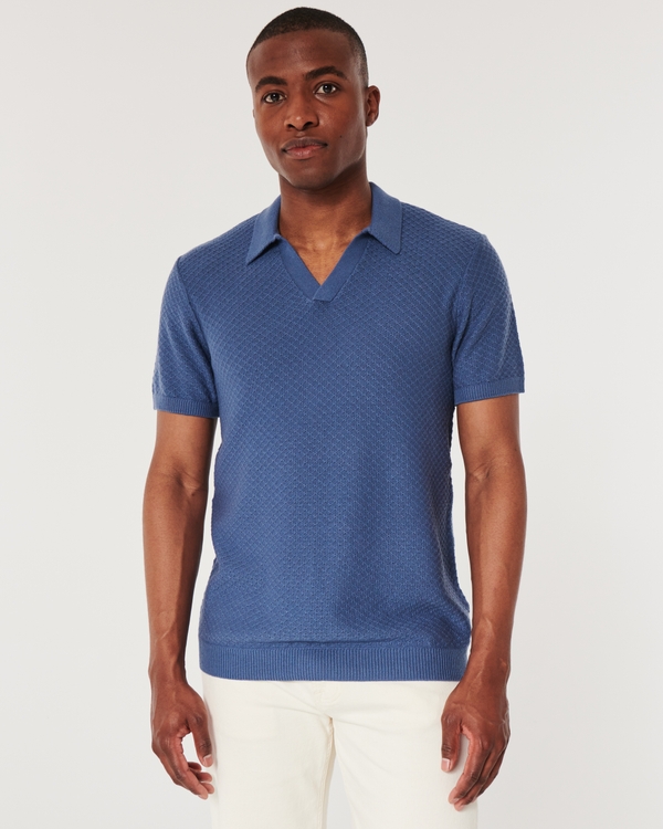 Hollister Men’s Long Sleeve Striped V-Neck Sweater Size S Blue/White