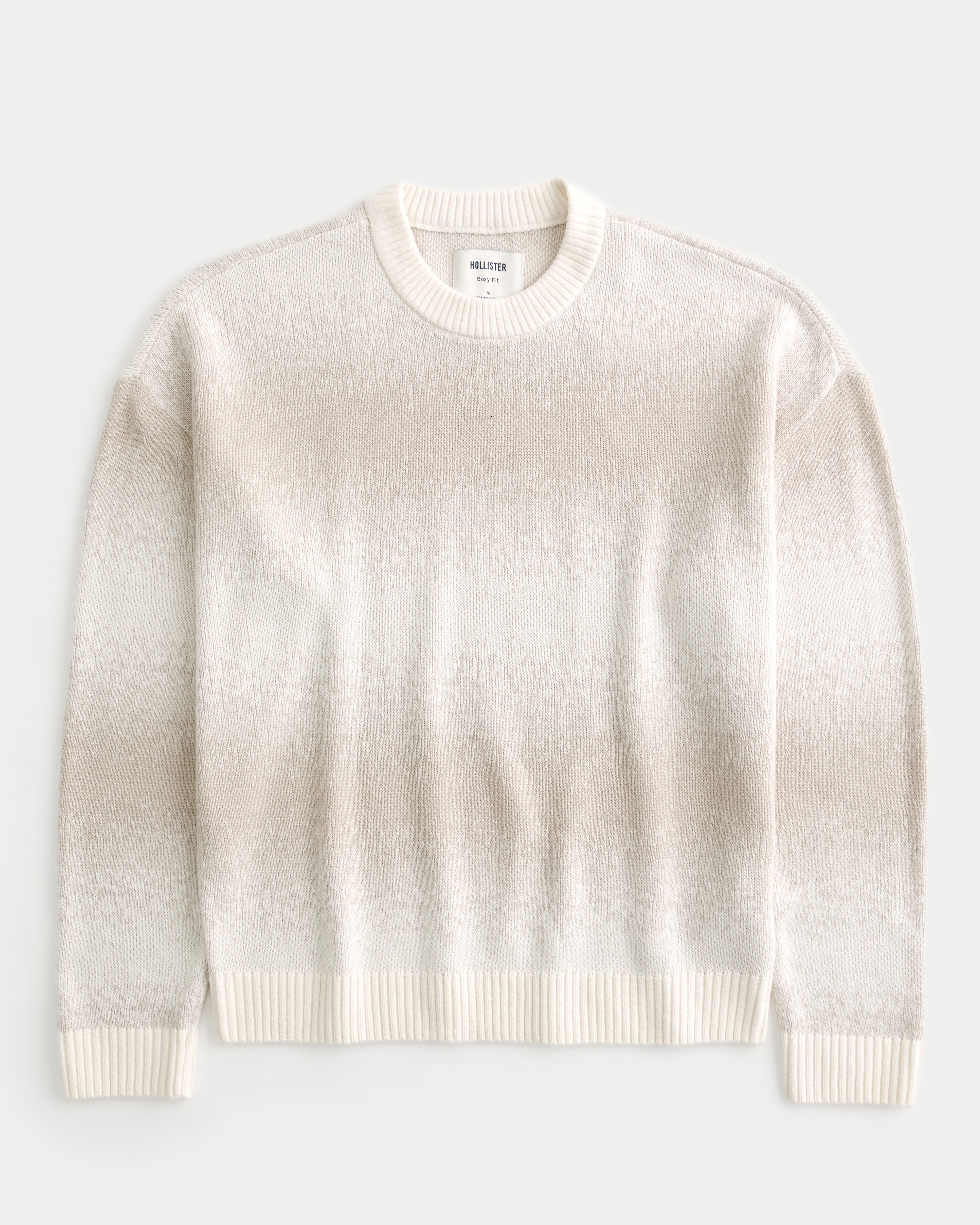 Boxy Ombre Stripe Crew Sweater