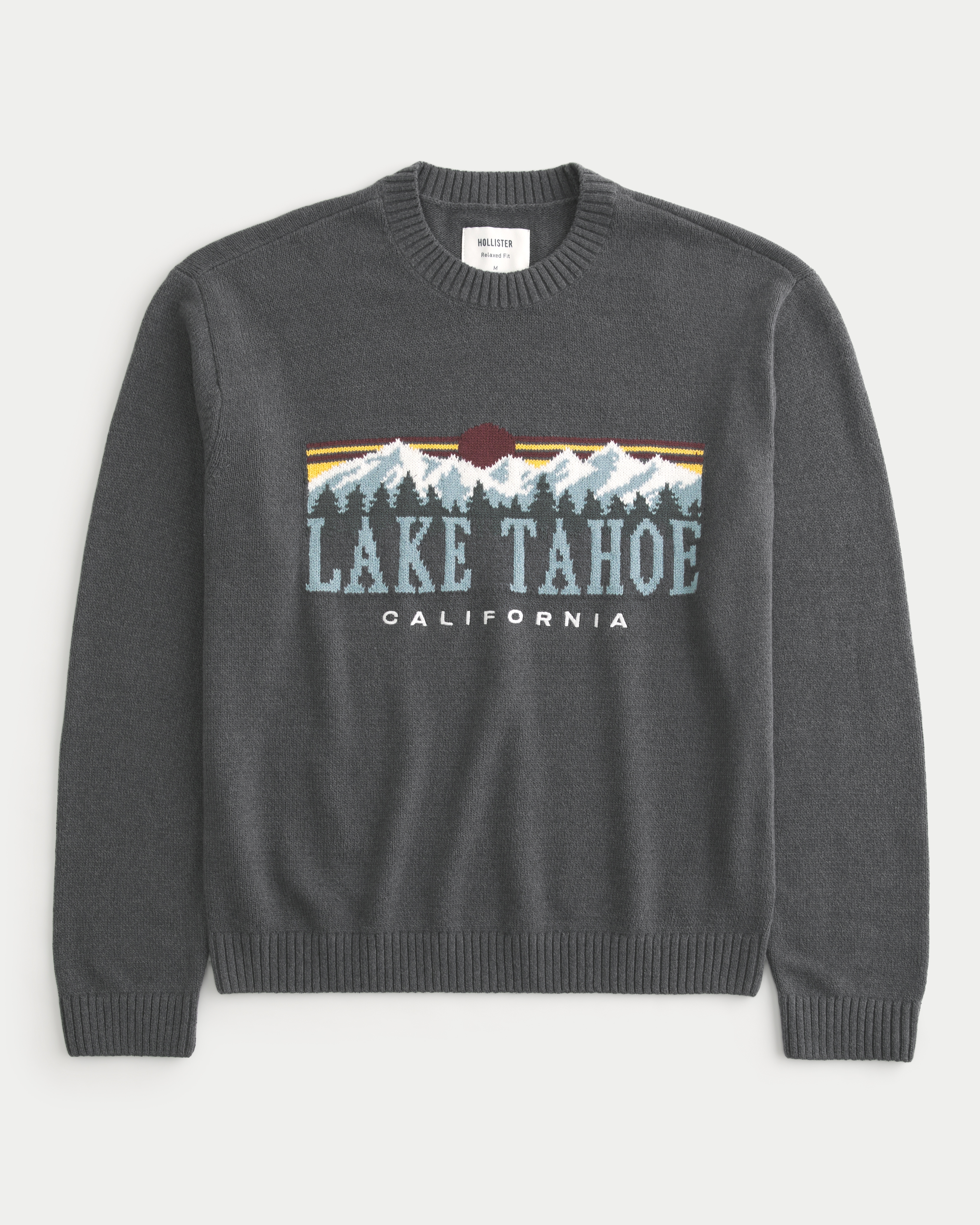 Relaxed Lake Tahoe Graphic Crew Sweater