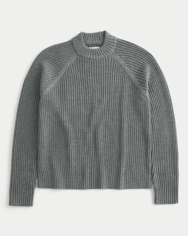 Relaxed Mock-Neck Sweater