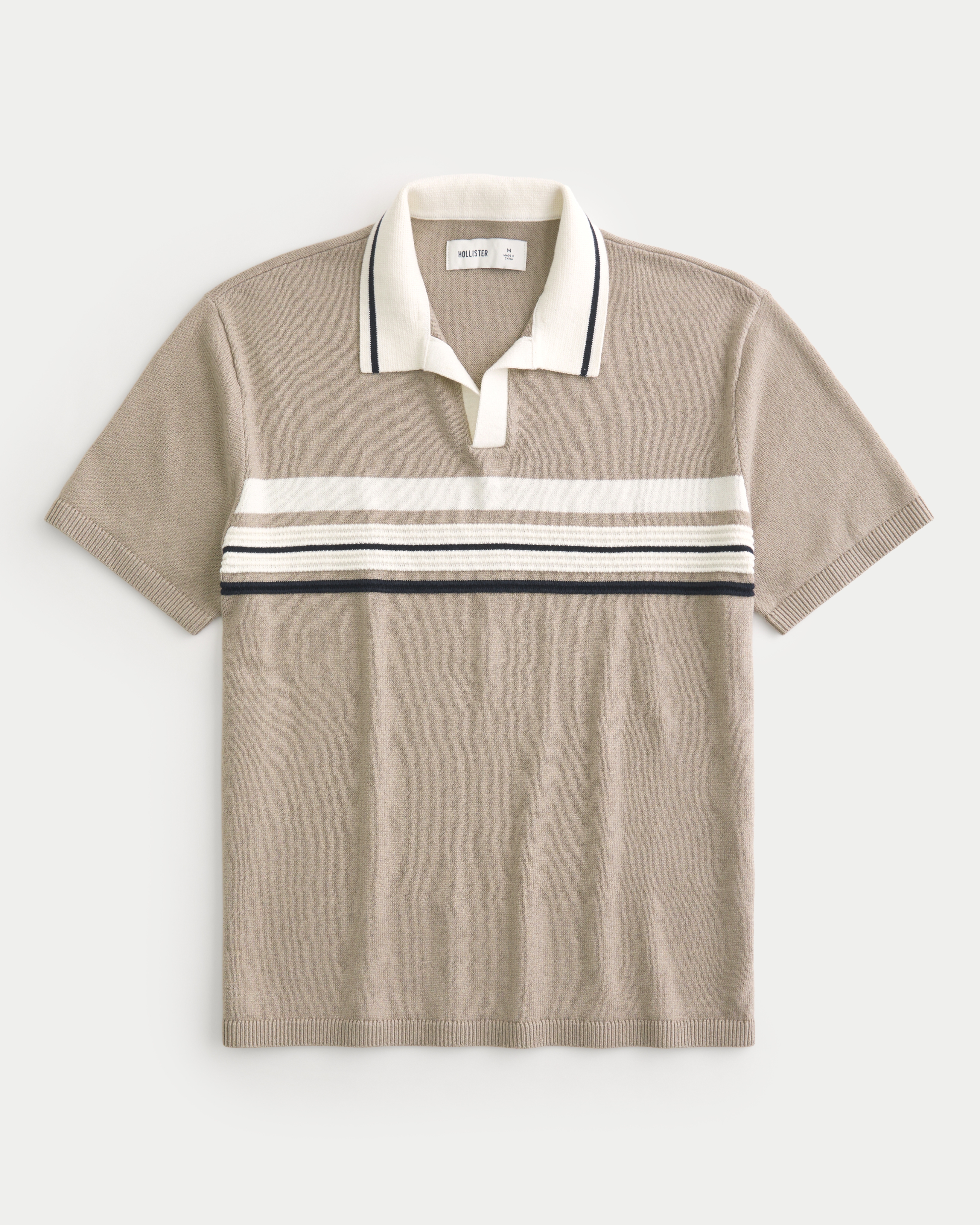 Short-Sleeve Sweater Polo