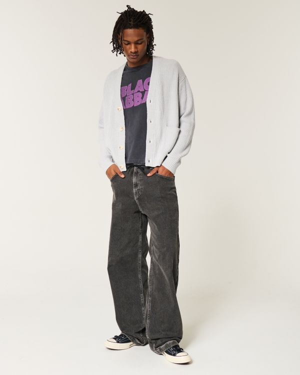 Boxy Cardigan, Light Gray view 2