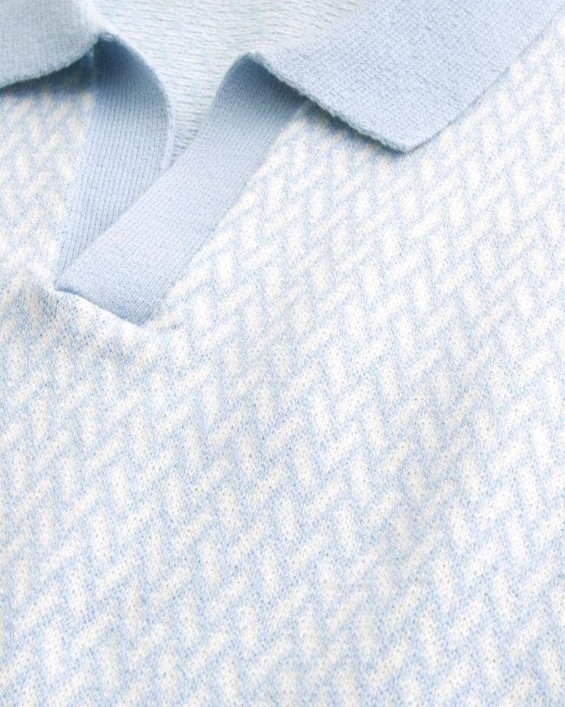 Boxy Short-Sleeve Sweater Polo