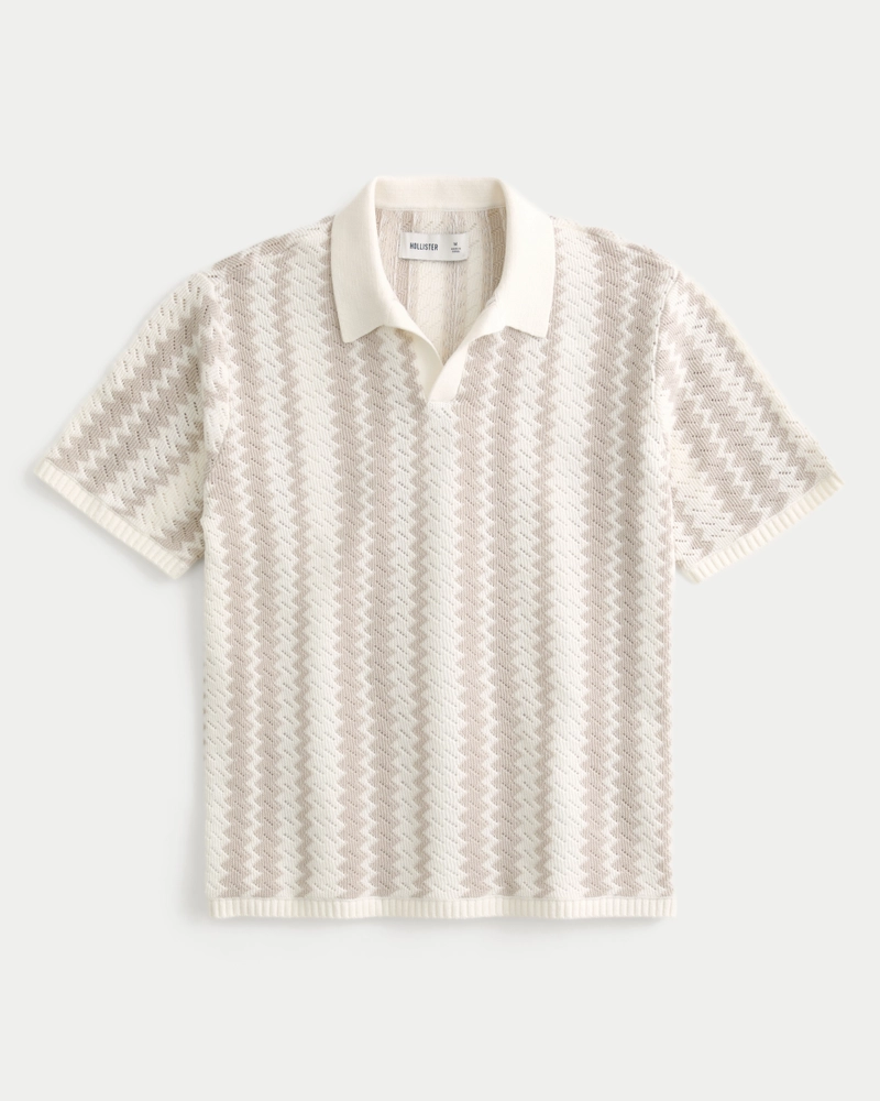 Boxy Pattern Sweater Polo