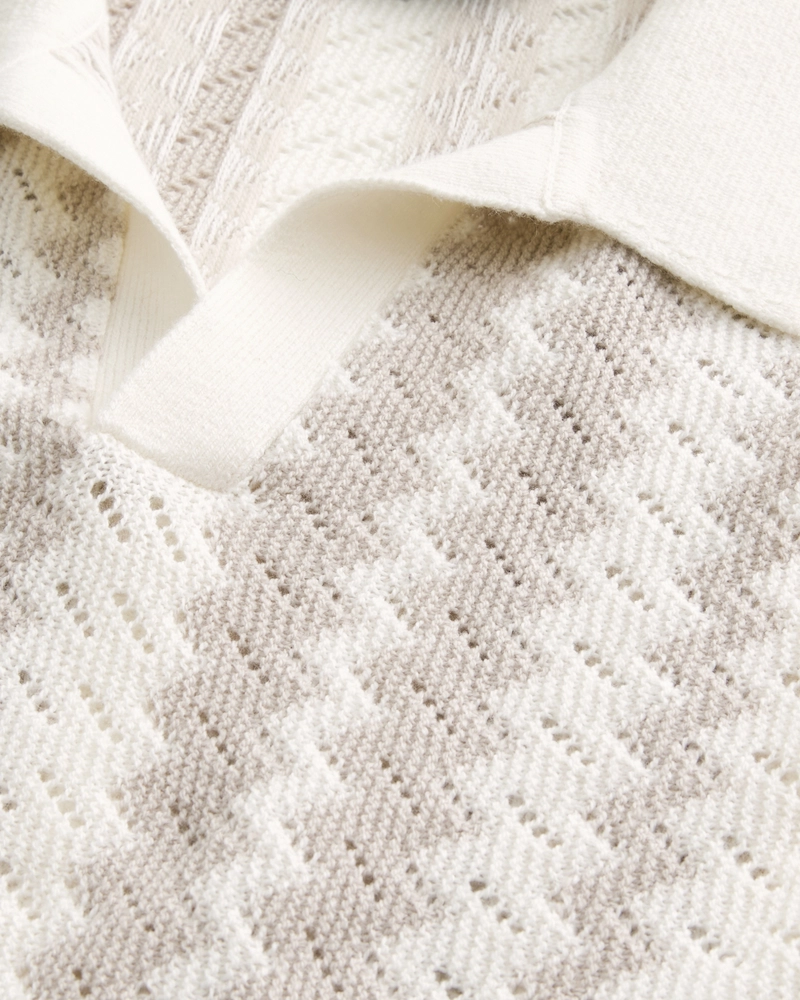 Boxy Pattern Sweater Polo