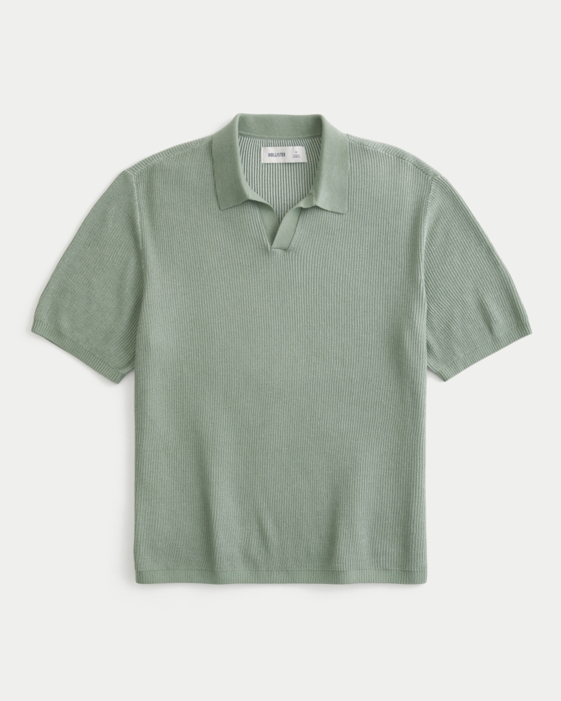 Men's Boxy Sweater Polo | Men's Tops | HollisterCo.com Men's Boxy Sweater Polo | Men's Tops | HollisterCo.com