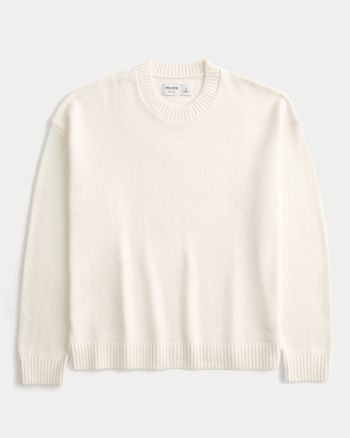 Men's Boxy Crew Sweater | Men's Tops | HollisterCo.com