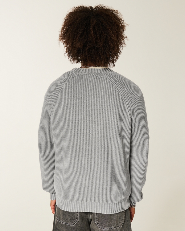 Boxy Washed Crew Sweater