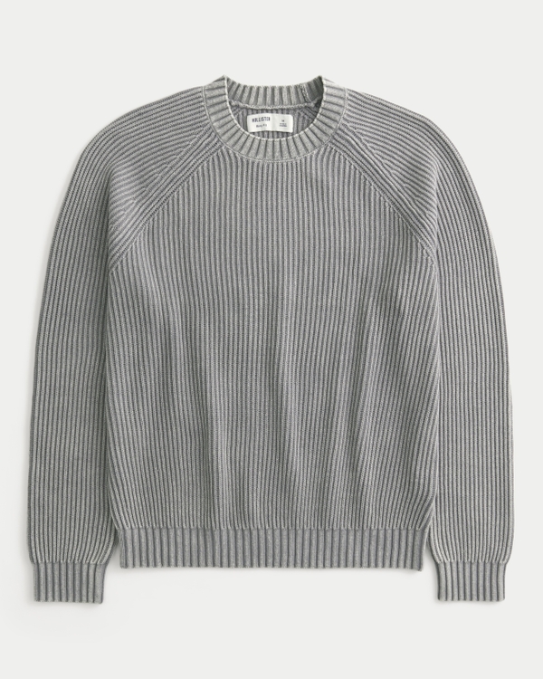 Boxy Washed Crew Sweater