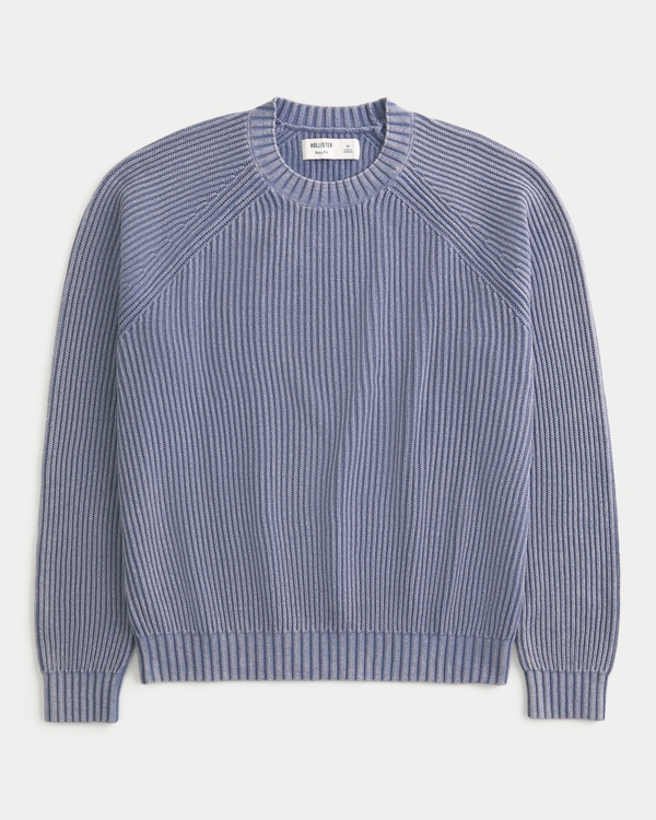 Boxy Washed Crew Sweater