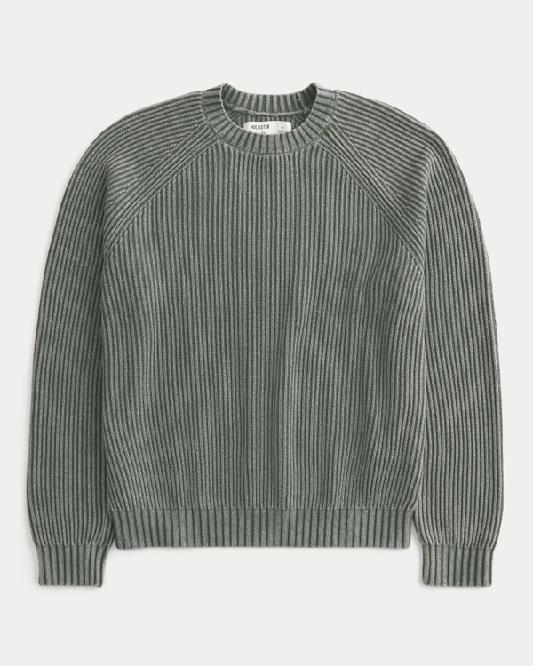 Boxy Washed Crew Sweater