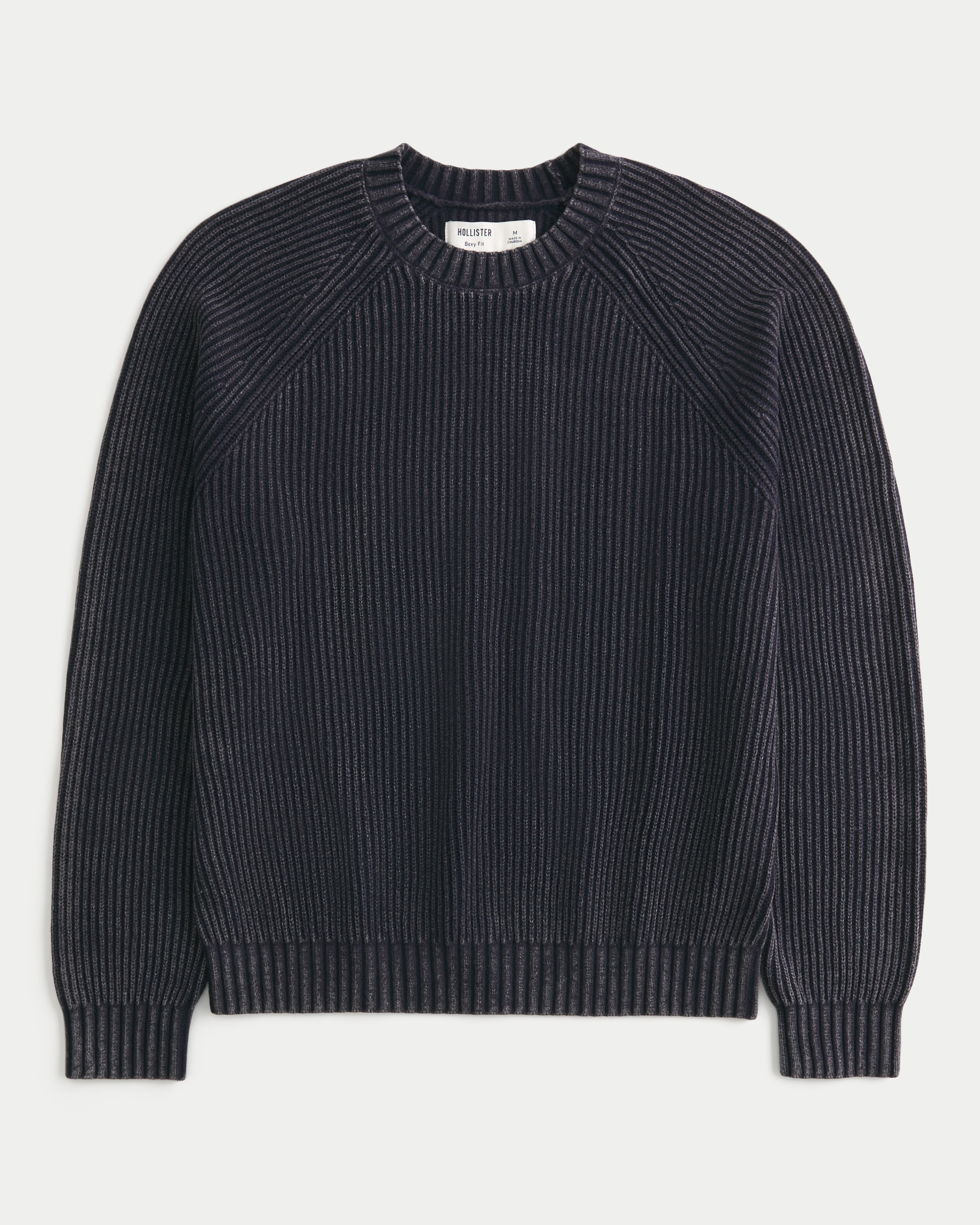 Boxy Washed Crew Sweater