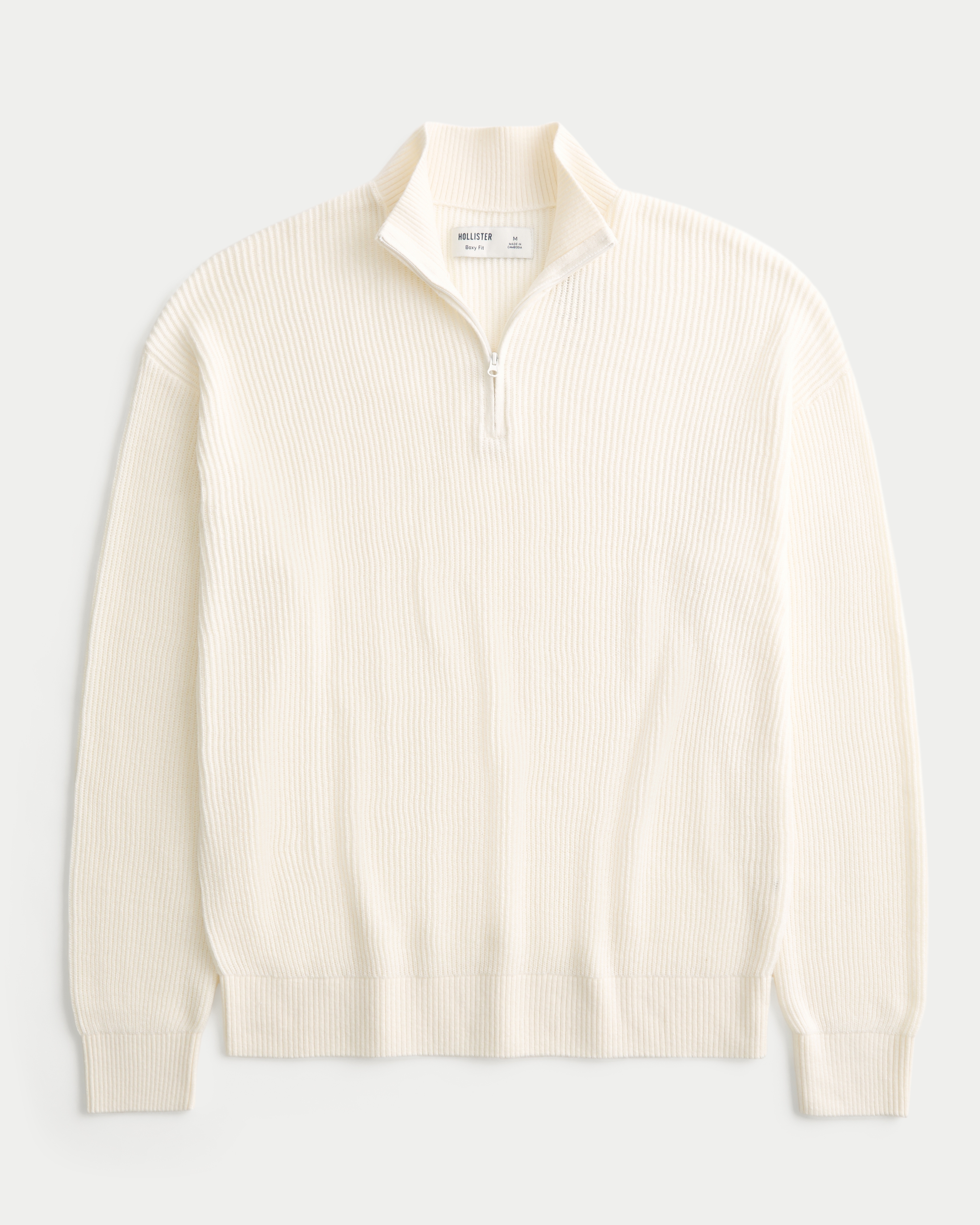 Boxy Quarter-Zip Sweater