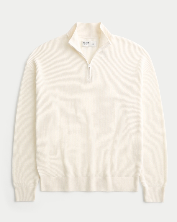 Boxy Quarter-Zip Sweater