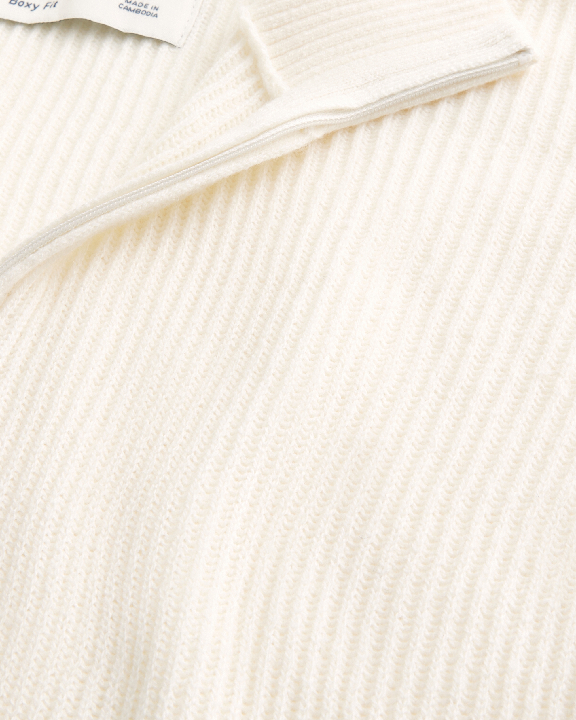 Boxy Quarter-Zip Sweater