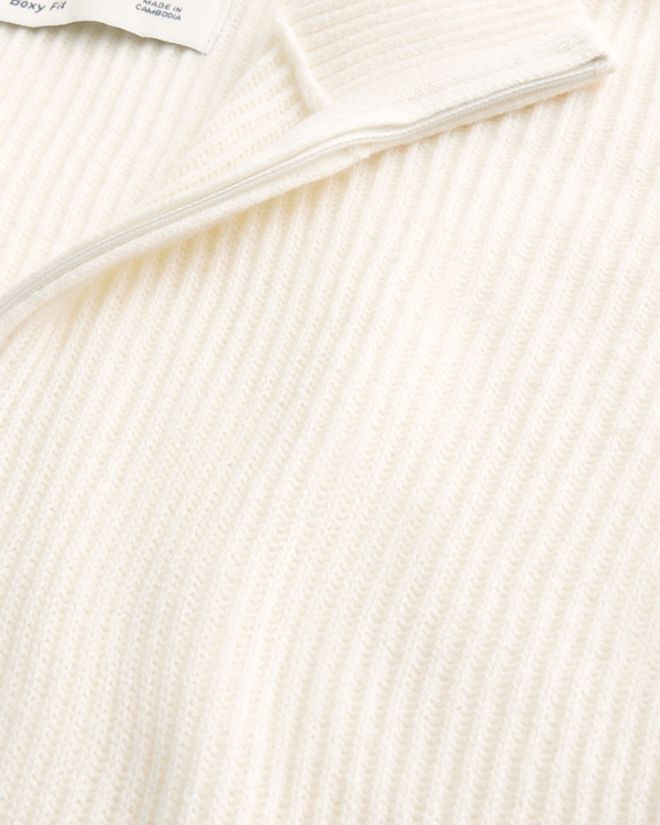 Boxy Quarter-Zip Sweater