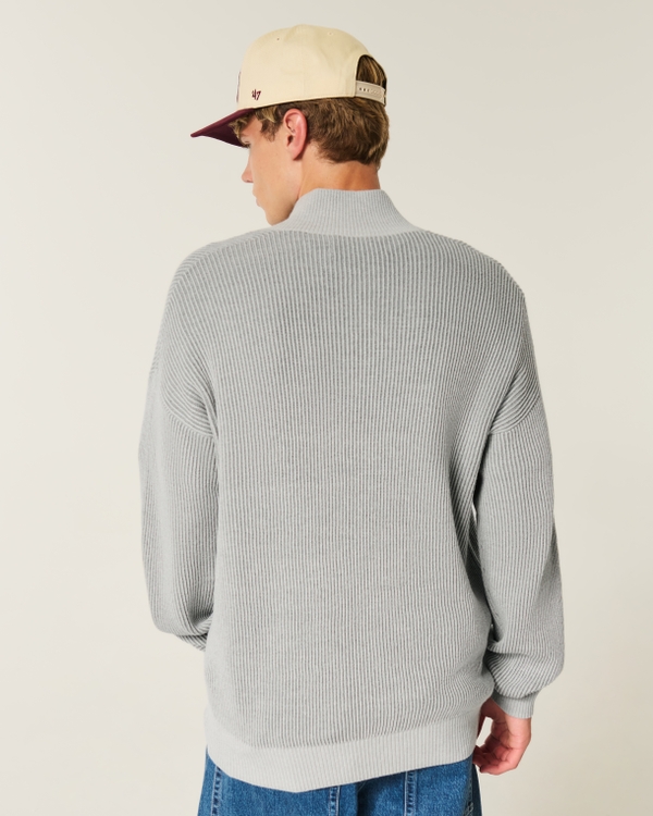 Boxy Quarter-Zip Sweater