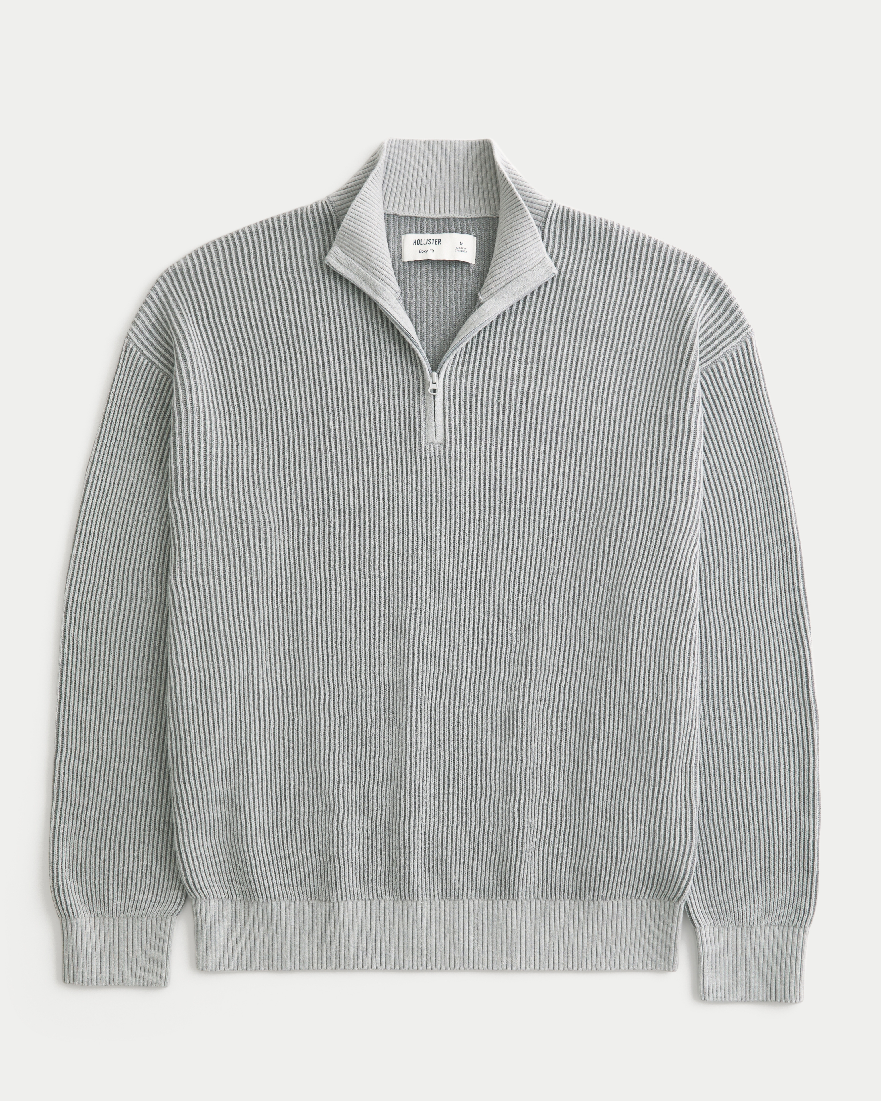 Boxy Quarter-Zip Sweater