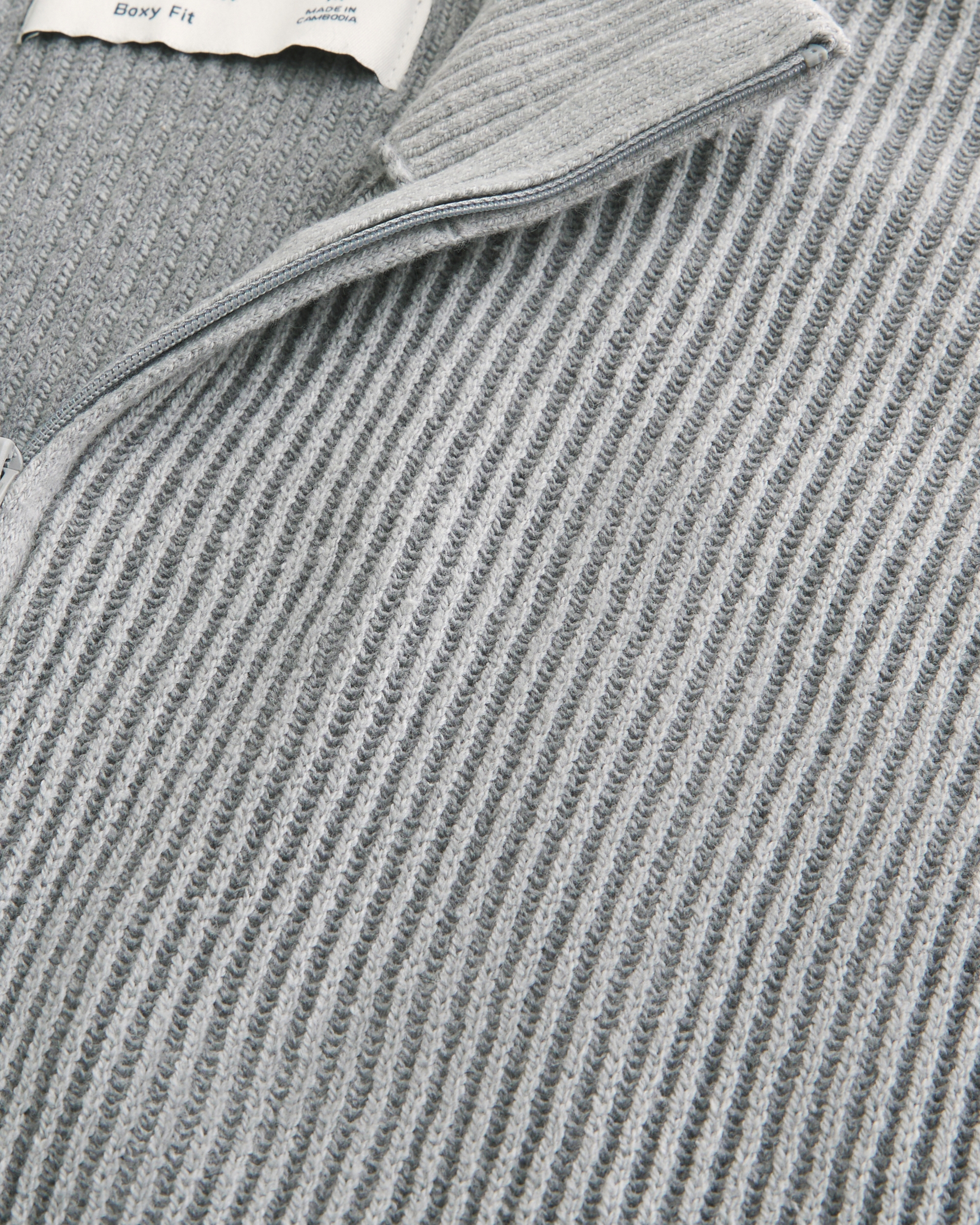 Boxy Quarter-Zip Sweater