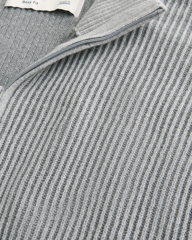 Boxy Quarter-Zip Sweater