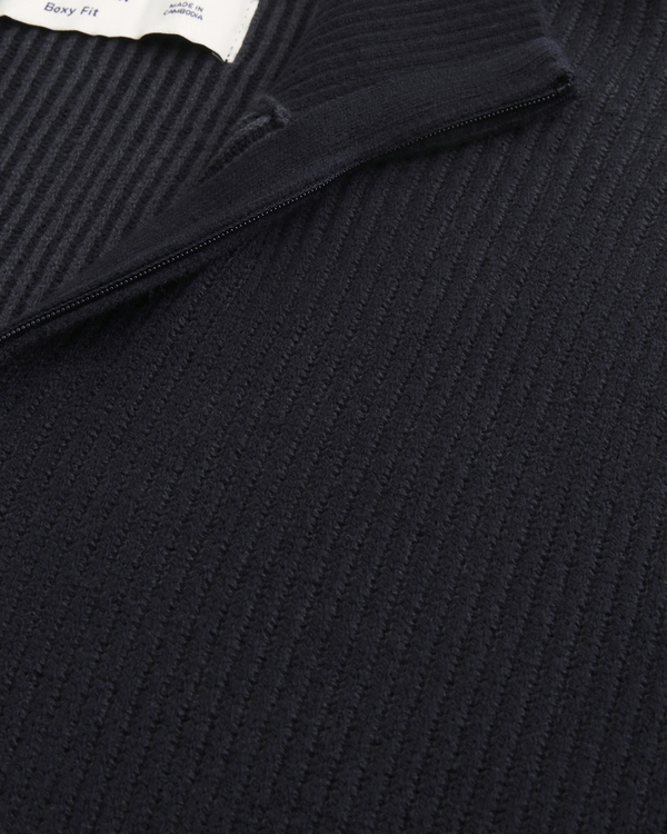 Boxy Quarter-Zip Sweater