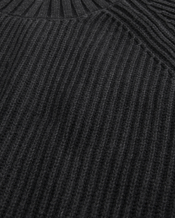 Rechte trui met ronde hals en wassingeffect