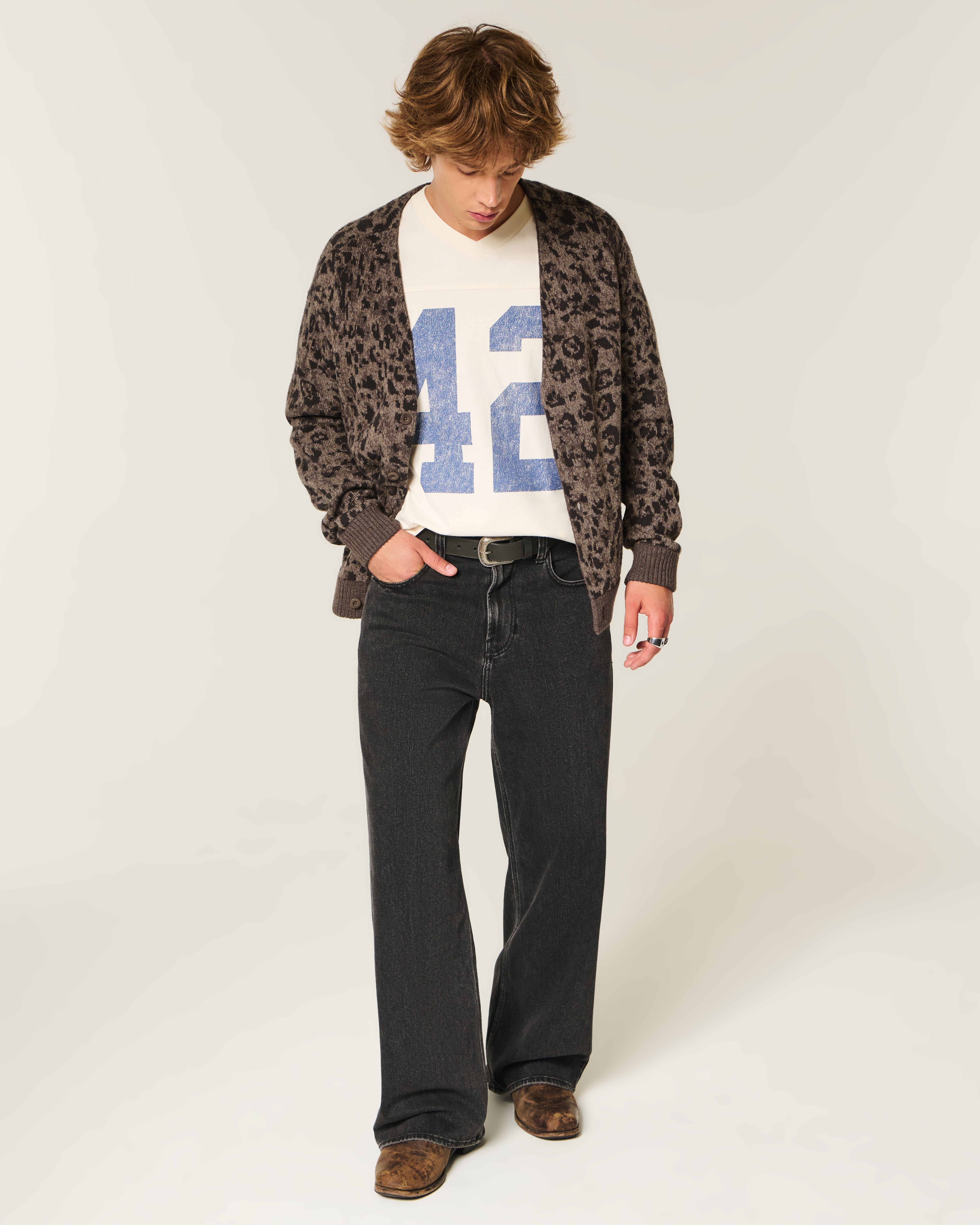 Boxy Pattern Cardigan