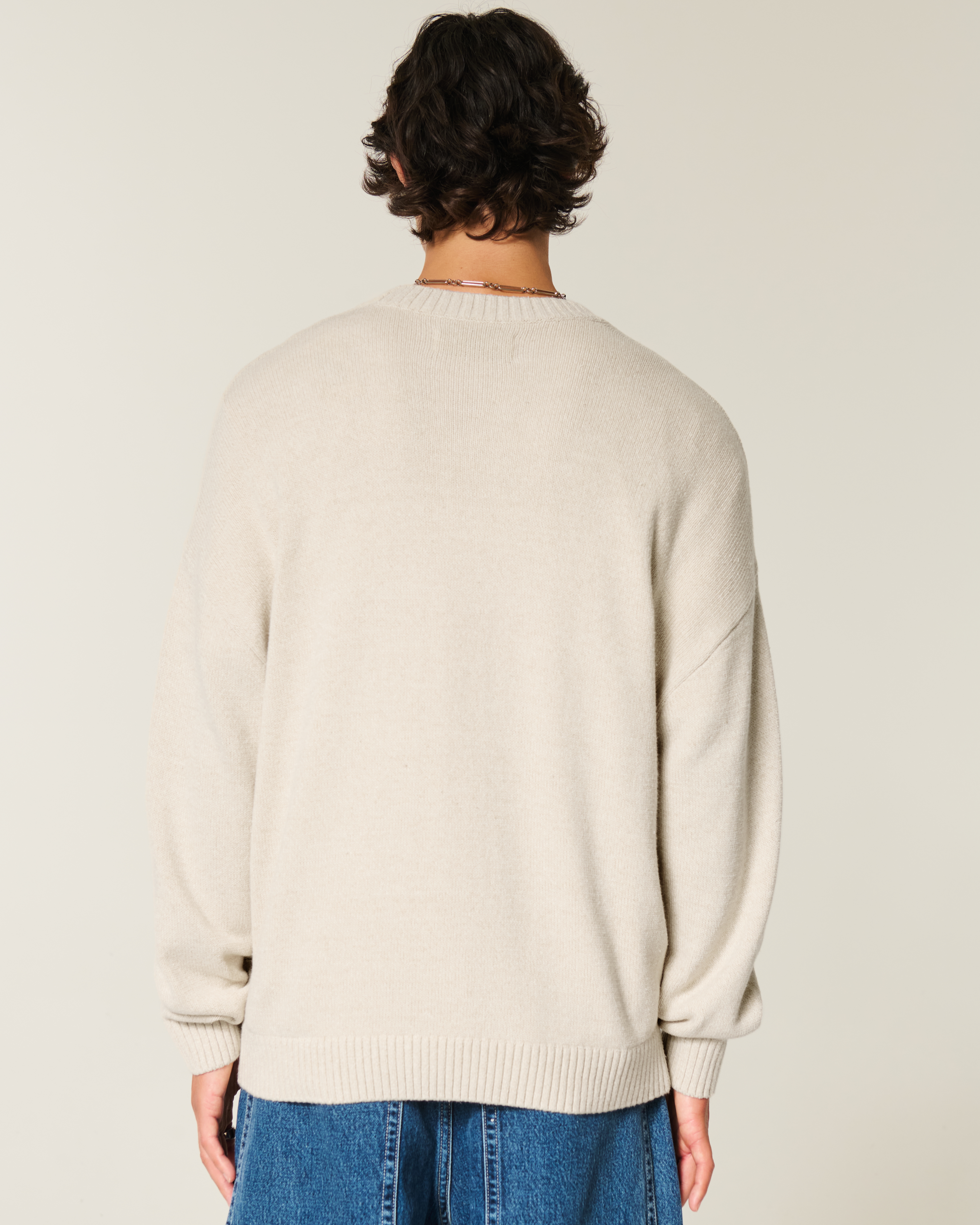 Boxy Racing Graphic Crew Sweater