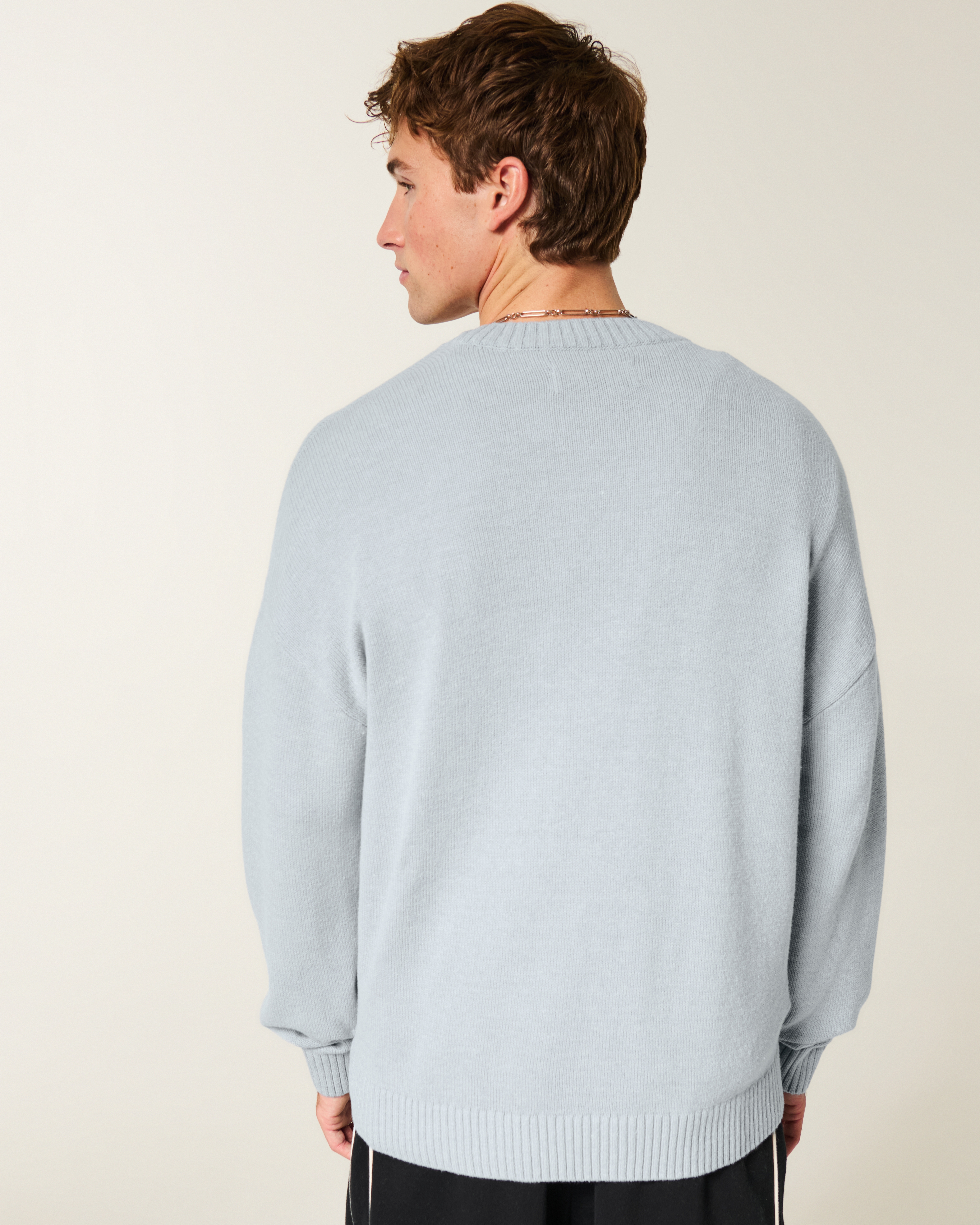 Boxy Snoopy Graphic Crew Sweater