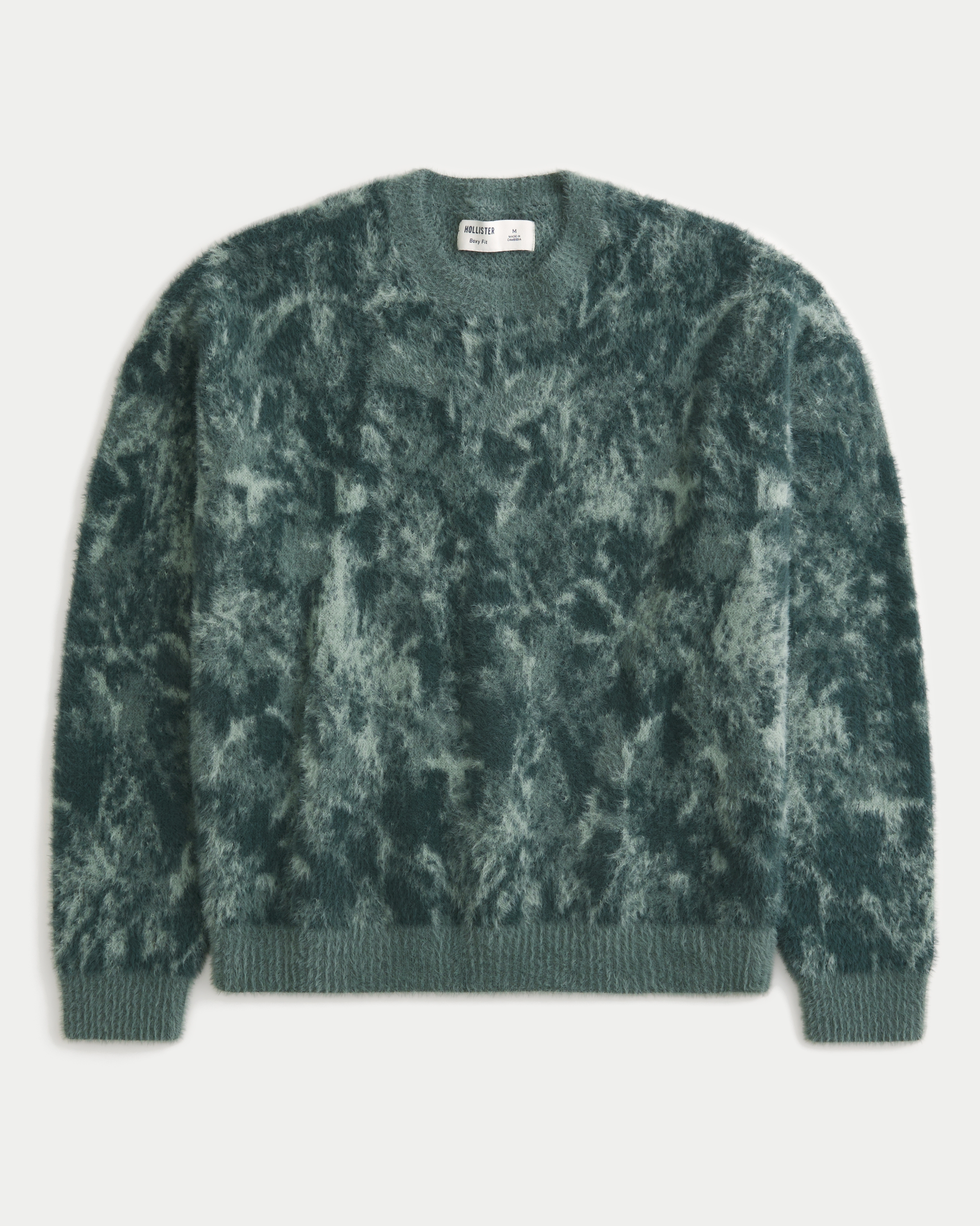 Boxy Fuzzy Crew Sweater