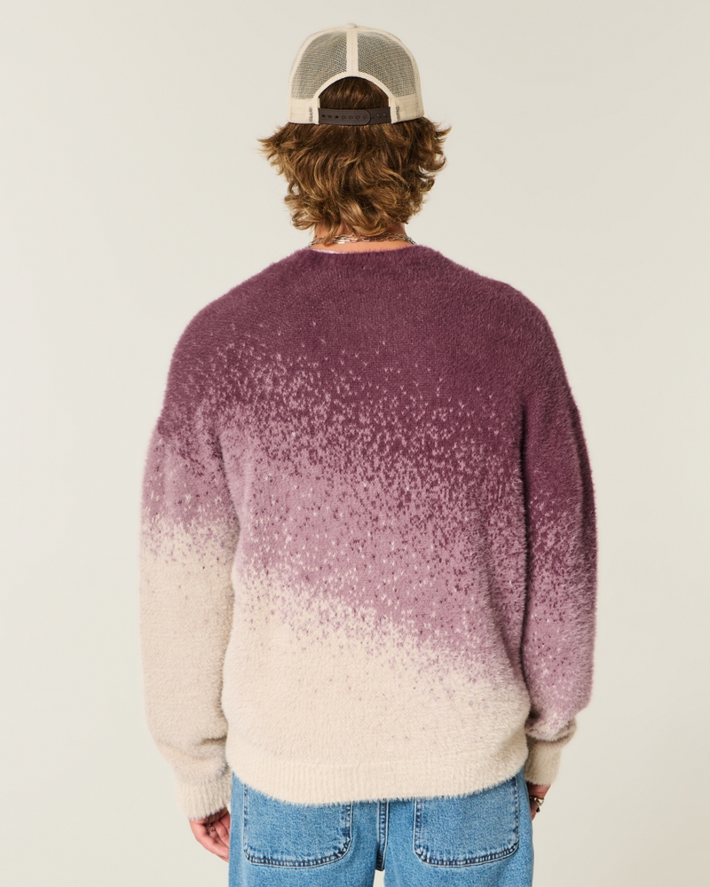 Boxy Fuzzy Crew Sweater