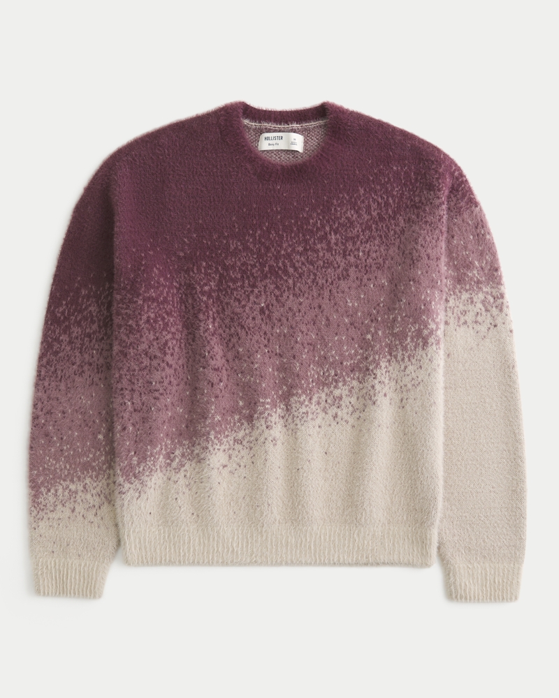 Boxy Fuzzy Crew Sweater
