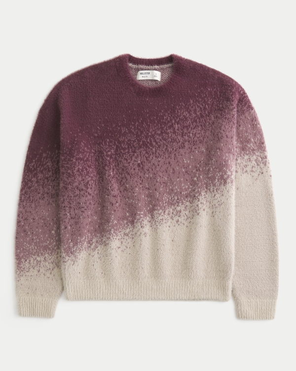Boxy Fuzzy Crew Sweater