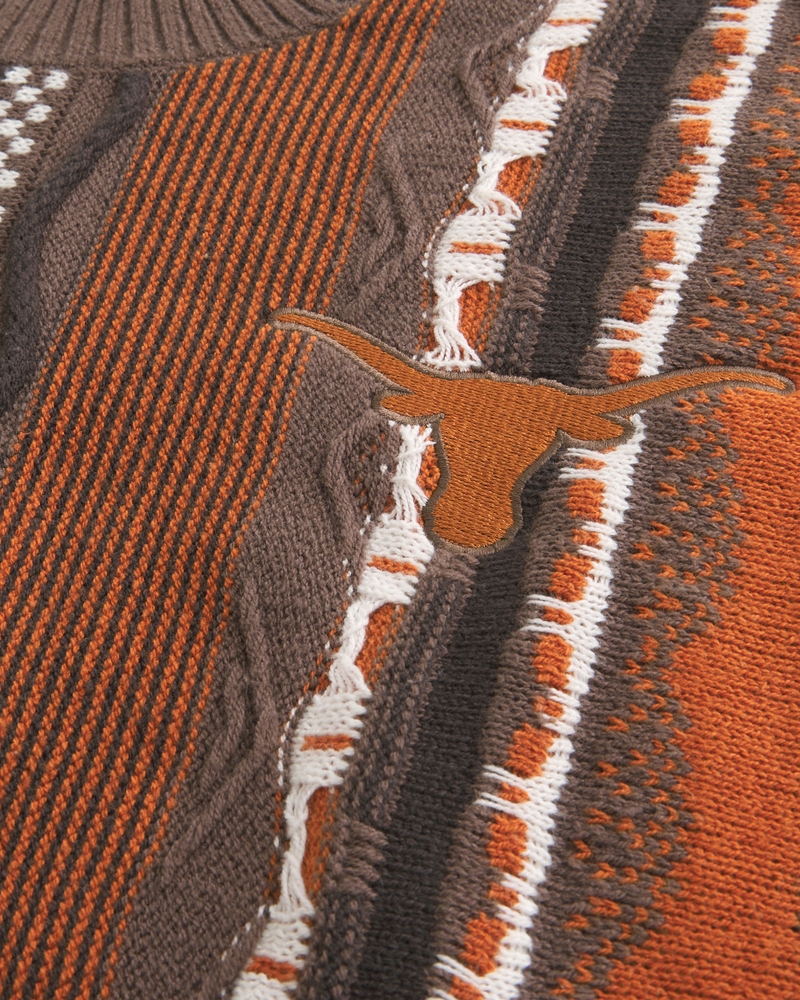 Boxy University of Texas at Austin Longhorns Graphic Crew Sweater