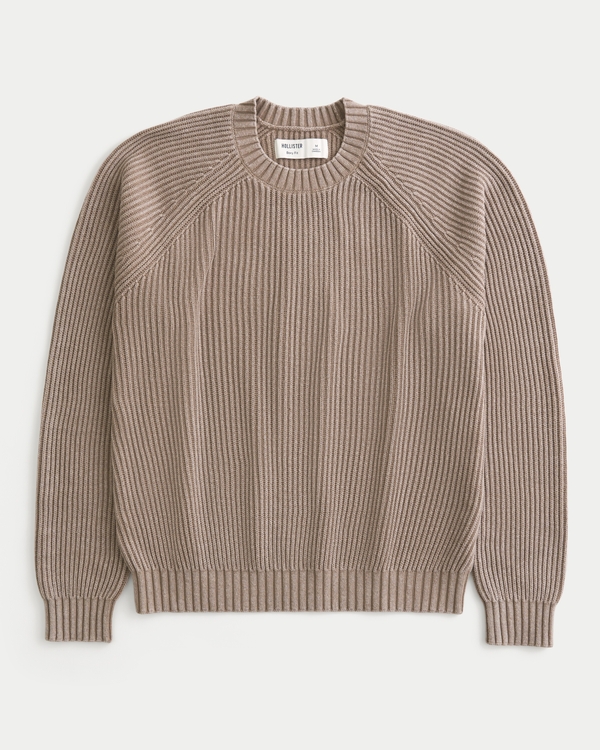 Boxy Washed Crew Sweater