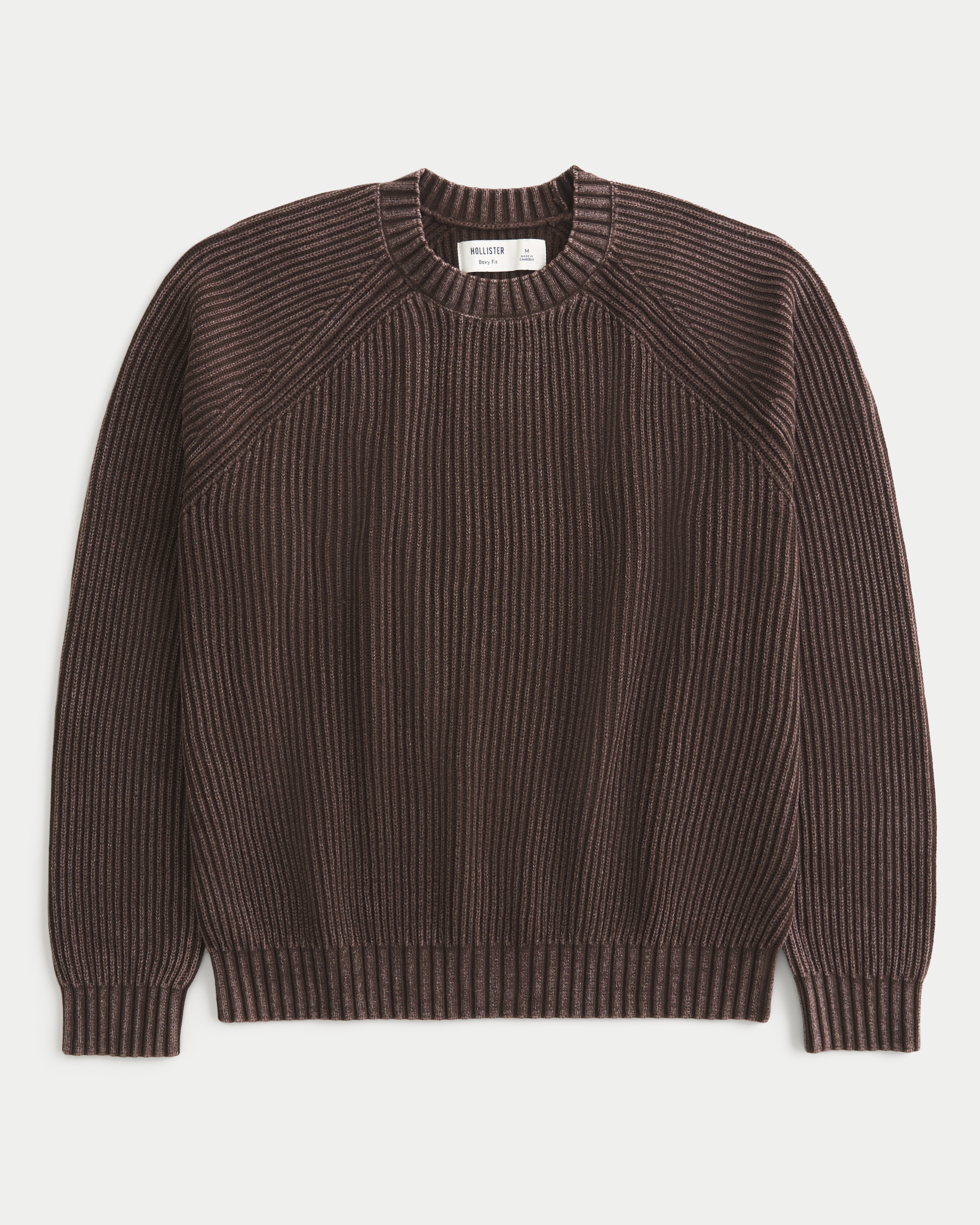 Boxy Washed Crew Sweater