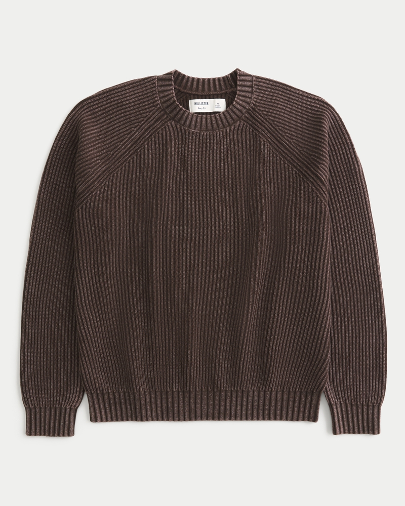 メンズウェア BRIEFING HOL MENS WOOL GAUZE CREW NECK Men's Boxy Washed Crew Sweater | Men's Clearance | HollisterCo.com