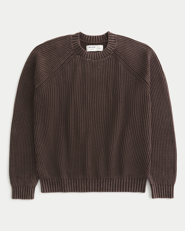 Boxy Washed Crew Sweater