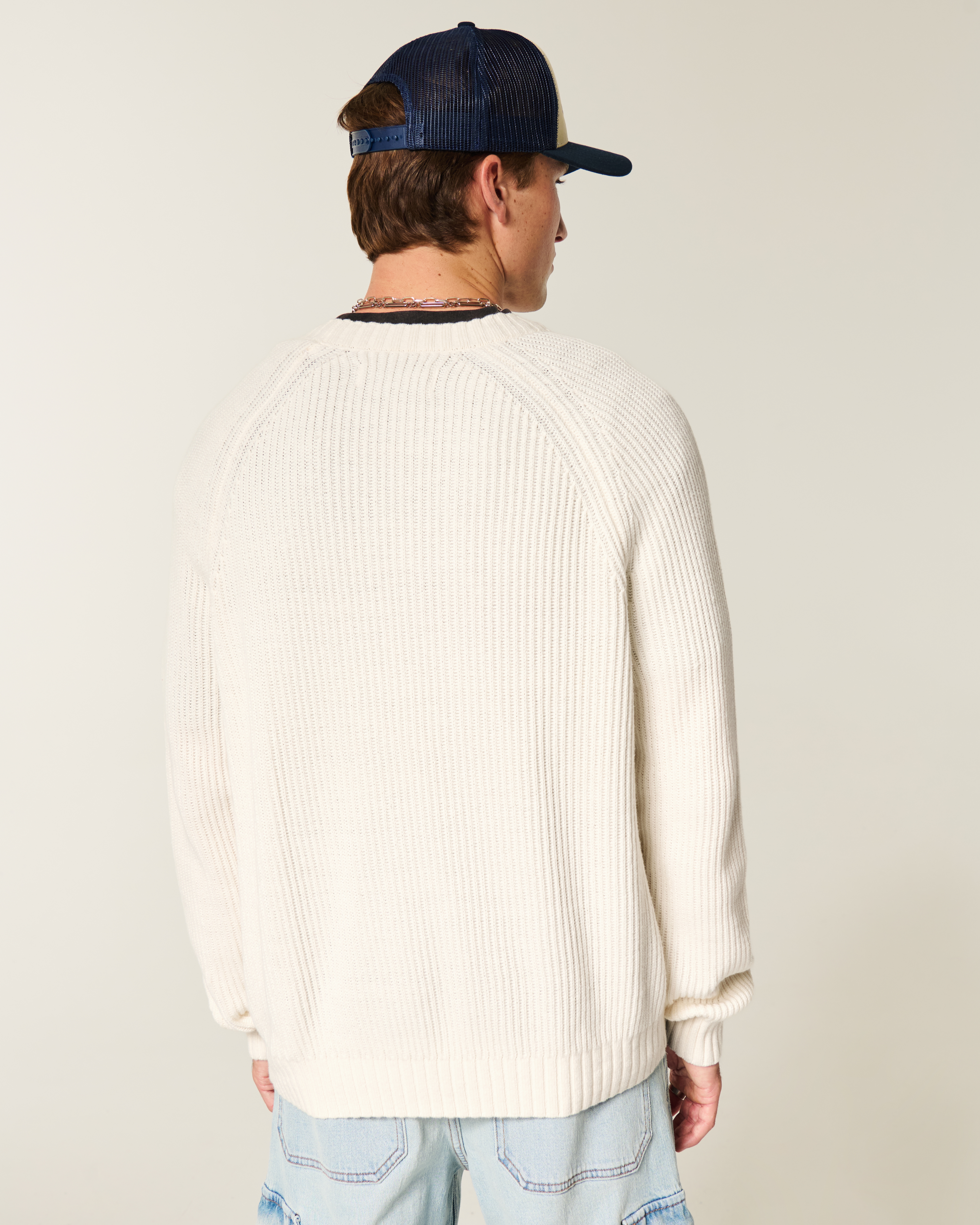 Boxy Washed Crew Sweater