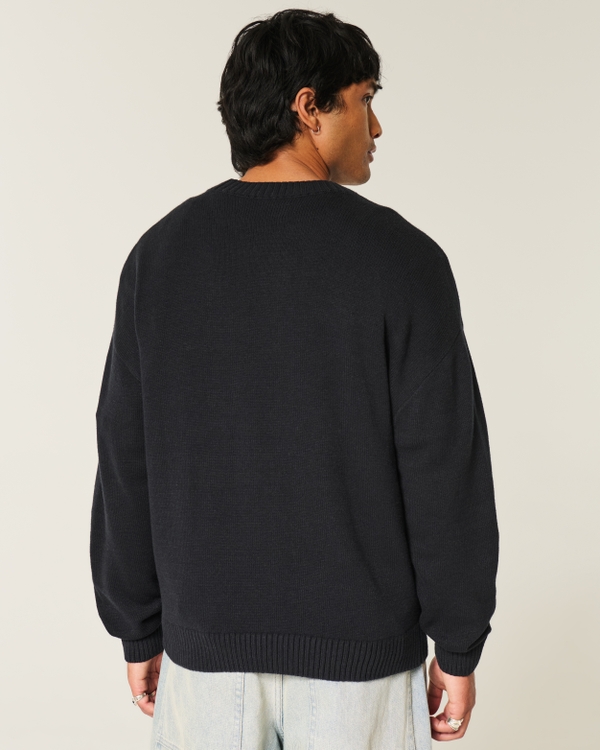 Boxy Motor City Auto Repairs Graphic Crew Sweater