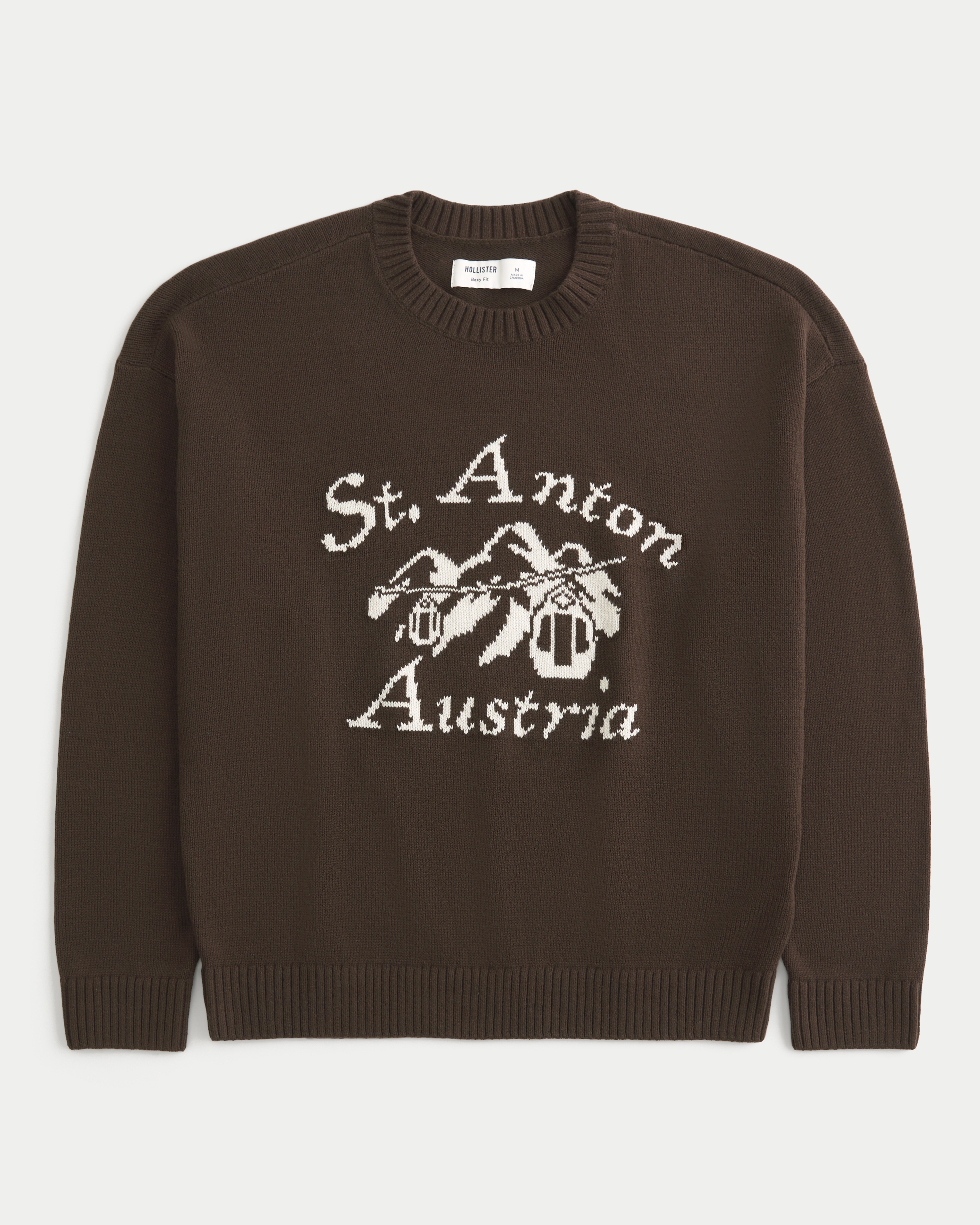 Boxy St. Anton Austria Graphic Crew Sweater