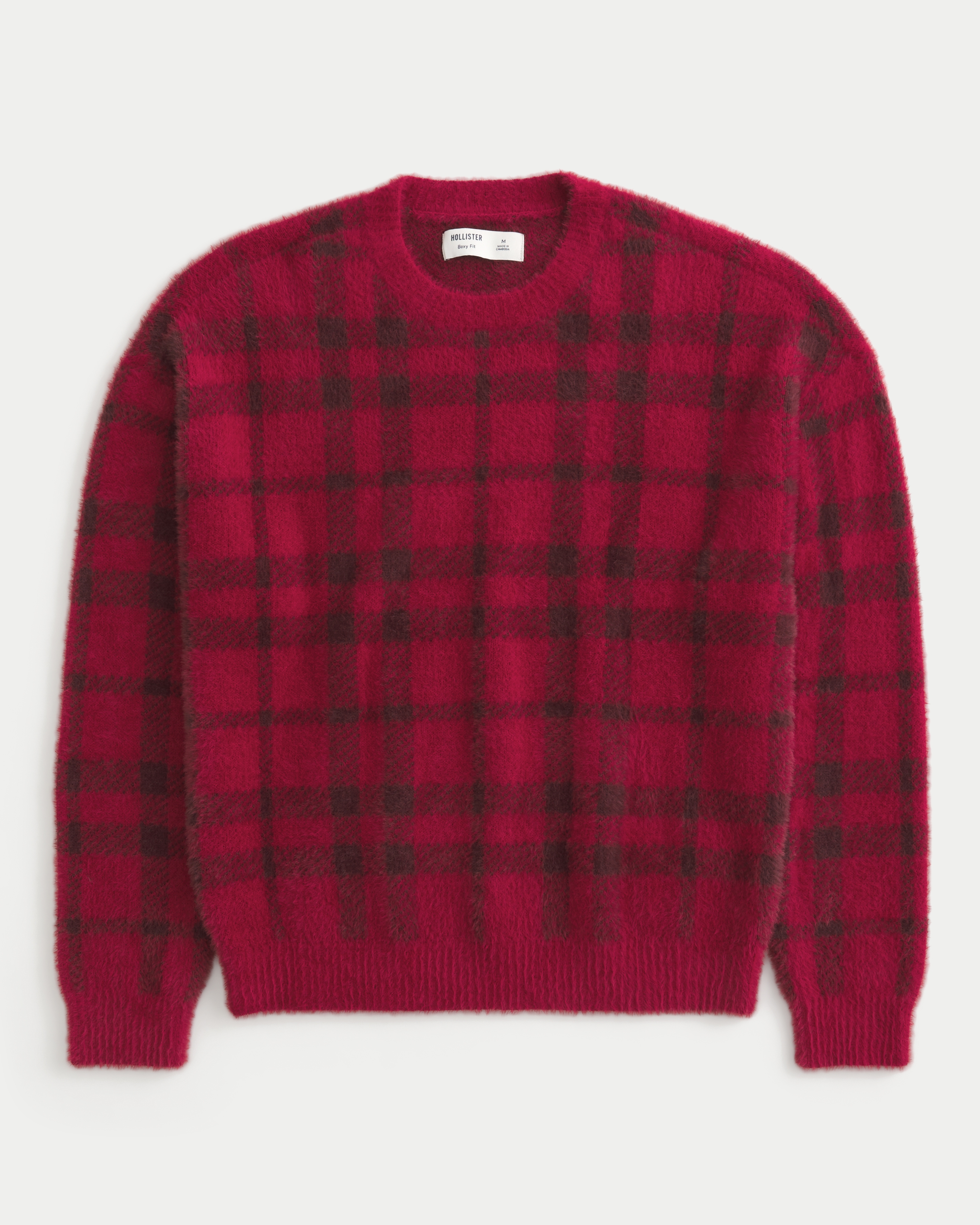 Boxy Fuzzy Crew Sweater