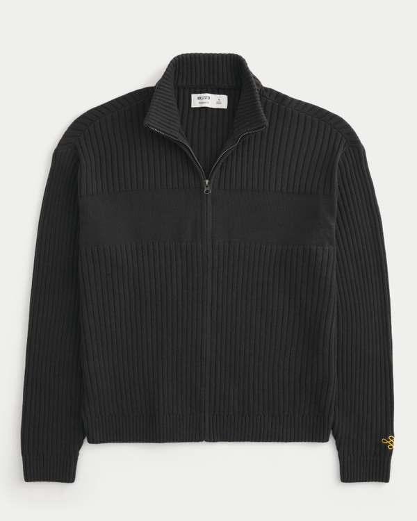 メンズ リラックス ジップアップ セーター | メンズ トップス