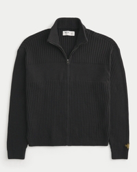 ラッセルノ　メンズ　トップス　サイズ4黒 メンズ リラックス ジップアップ セーター | メンズ トップス