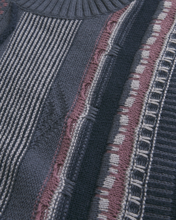 Boxy Striped Crew Sweater