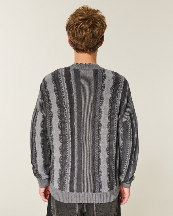 Boxy Striped Crew Sweater