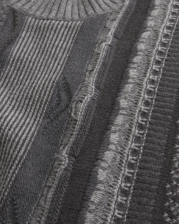 Boxy Striped Crew Sweater